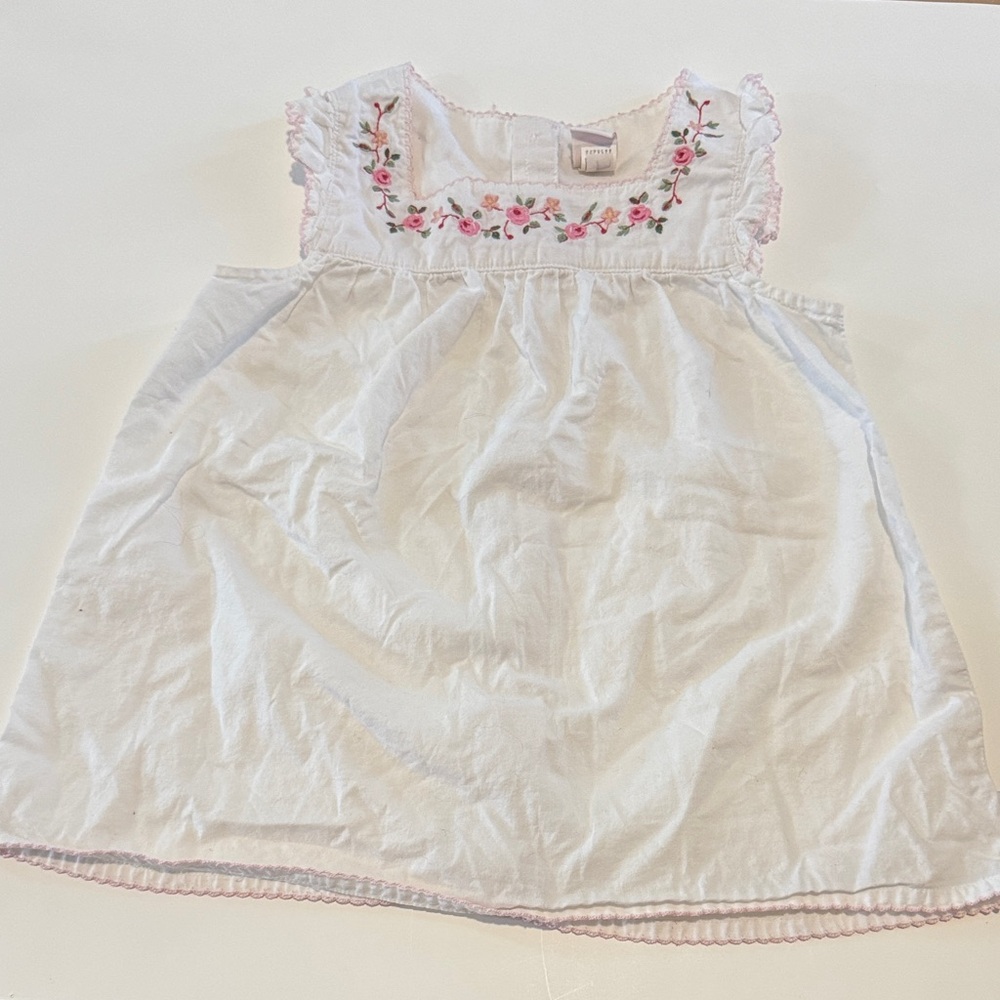 GAP Cream Dress with Pink Trim